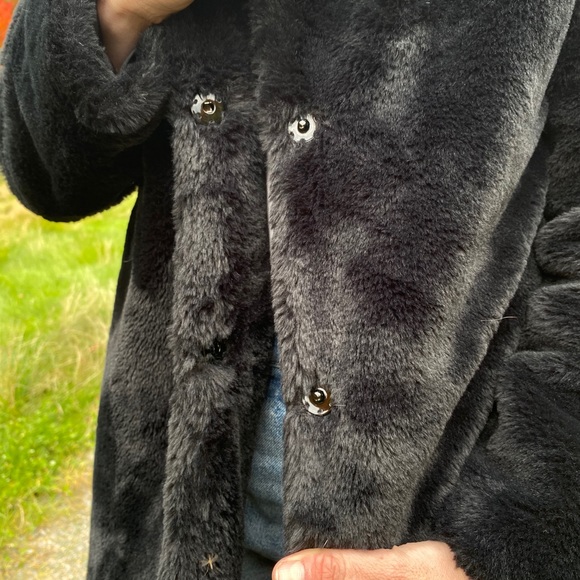 Faux Fur Midnight Black Cat Jacket - Picture 6 of 7